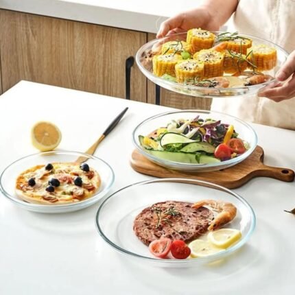 4 Pcs Oven Proof Round Serving Plate