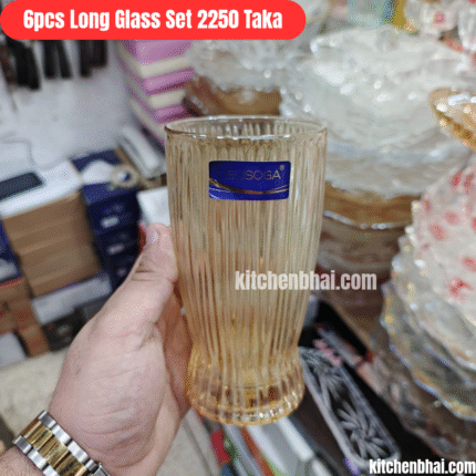 Long Glass Set-Golden