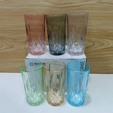 6 Pcs Multi Color Glass Set